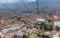 Cable cars travel over Medellin slums, Colombia