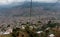 Cable cars travel over Medellin slums, Colombia