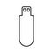 Cable, connector, usb outline icon. Line art vector