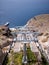 The cable lift in Santorini