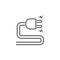 cable, plugs, electricity icon. Element of earth pollution icon for mobile concept and web apps. Detailed  cable, plugs,