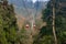 A cable railway in the mountains