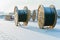 Cable reel, cable reel, wooden drum for electric cables and wires
