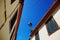 Cable ropeway cabin over the roofs of buildings in Funchal, Madeira island