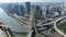 Cable Stayed Bridge At Downtown In Sao Paulo Brazil.