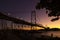 Cable-stayed bridge Hercilio Luz in Florianopolis, Santa Catarina, Brazil