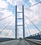 Cable-stayed bridge between Stralsund and the island Ruegen