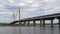 cable-stayed Clark Bridge on the Mississippi River at Alton