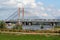 Cable-stayed Martinus Nijhoffbridge over river Waal