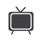 Cable TV icon, filled flat sign, solid glyph pictogram