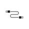 The cable usb icon. Transfer and connection, data symbol. UI. Web. Logo. Sign. Flat design. App. Stock