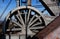 Cable wheel lift crane Landschaftspark, Duisburg, Germany