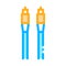 cables optical fiber color icon vector illustration