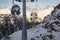 Cableway in the Alps mountains. Austria, Ischgl