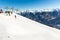 Cableway and chairlift in ski resort Bad Gastein in mountains, Austria