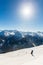 Cableway and chairlift in ski resort Bad Gastein in mountains, Austria