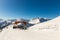 Cableway and chairlift in ski resort Bad Gastein in mountains, Austria.