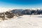 Cableway and chairlift in ski resort Bad Gastein in mountains, Austria.