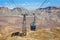 Cableway funicular on the national park volcano Teide, Tenerif