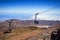 Cableway funicular on the national park volcano Teide, Tenerife, Canary island, Spain.