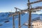 Cableway from Kasprowy wierch in winter, Tatra mountains