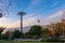 Cableway, Montjuic castle in Barcelona, Catalonia, Spain.