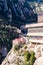 Cableway, Montserrat monastery on mountain in Barcelona, Catalonia