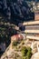 Cableway, Montserrat monastery on mountain in Barcelona, Catalonia