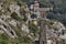 Cableway on Mount Montserrat in the vicinity of Barcelona