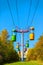 Cableway with multicolored cabins