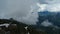 Cableway with open seats in mountains