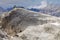 Cableway at the Sass Pordoi in the Sella group in the Dolomiltes, a mountain range in northeastern Italy