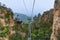 Cableway in Tianzi Avatar mountains nature park - Wulingyuan China