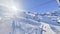 The cableway to mount Titlis over Engelberg on the Swiss alps