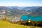 Cableway and view of St.Gilgen on Wolfgangsee