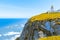 Cabo da roca lighthouse , beautiful summer portugal landscape