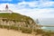 Cabo da Roca, Portugal. Lighthouse and cliffs over Atlantic