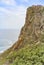 Cabo da Roca, Portugal. Lighthouse and cliffs over Atlantic .Cabo da Roca over the cliffs with small tourists