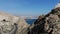 Cabo de Gata lighthouse located on rock top