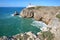 Cabo de Sao Vicente St Vincent, with colorful landscape and dramatic cliffs, Sagres, Algarve