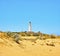 The Cabo de Trafalgar Cape Natural Park with the famous Lighthouse in the background. Barbate, Spain