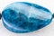 cabochon from Kyanite gemstone on white