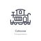 caboose outline icon. isolated line vector illustration from transportation collection. editable thin stroke caboose icon on white