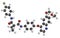 Cabozantinib cancer drug molecule. Inhibitor of c-Met and VEGFR2 tyrosine kinases, used in treatment of medullary thyroid cancer