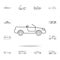 cabriolet car icon. Detailed set of transport outline icons. Premium quality graphic design icon. One of the collection icons for