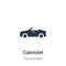 Cabriolet vector icon on white background. Flat vector cabriolet icon symbol sign from modern transportation collection for mobile