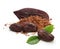 Cacao beans and powder isolated