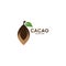 Cacao / cocoa logo vector icon illustration