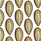 Cacao fruit seamless doodle pattern, vector color illustration