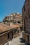 Caccamo,Sicily,Italy.View of popular hilltop medieval town with colorful and stone houses.Medieval village with famous impressive
